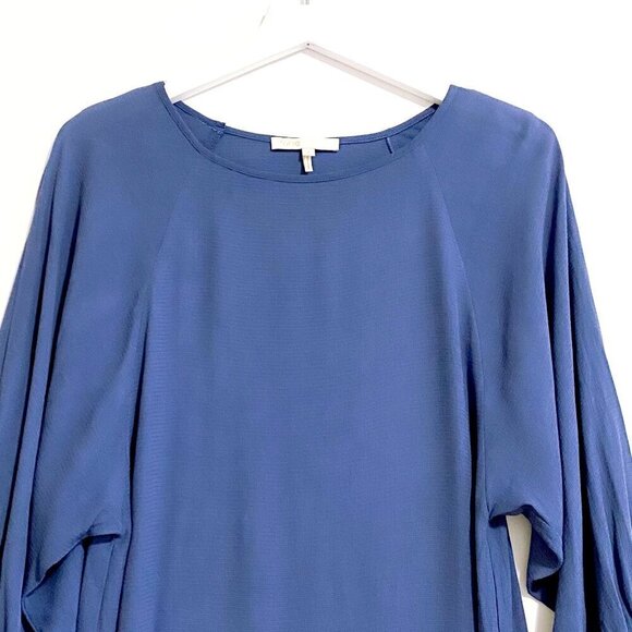 Maje Blue Realiste Crape Shift Dress Size Small (size 1 of 5) - Picture 5 of 14